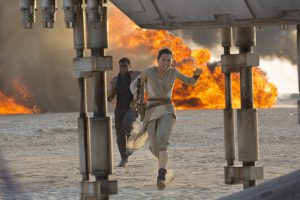 Star Wars: The Force Awakens..L to R: Finn (John Boyega) and Rey (Daisy Ridley) ..Ph: David James..©Lucasfilm 2015